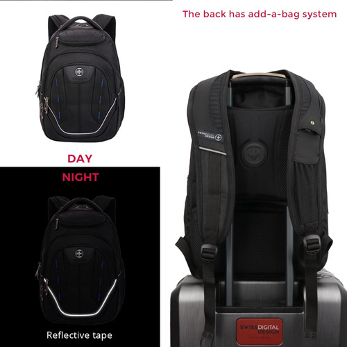 Mochila Swissdigital Design Tsa Business Laptop 15.6 Pulgada