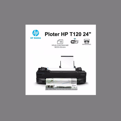 Nova Impressora Plotter Hp Designjet Eprinter T120 24  610mm