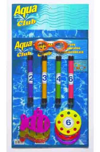 Set Natacion Antiparra Discos Sticks Aqua Club Caffaro 8928