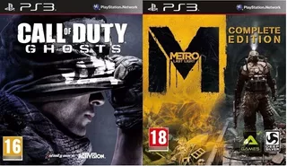 Call Of Duty Ghosts + Metro Last Light ~ Videojuego Ps3