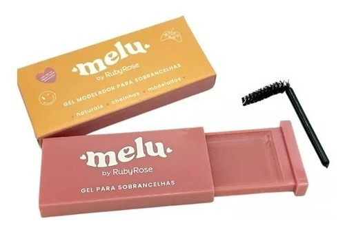 Gel Modelador Para Sobrancelhas Incolor Com Escovinha Melu