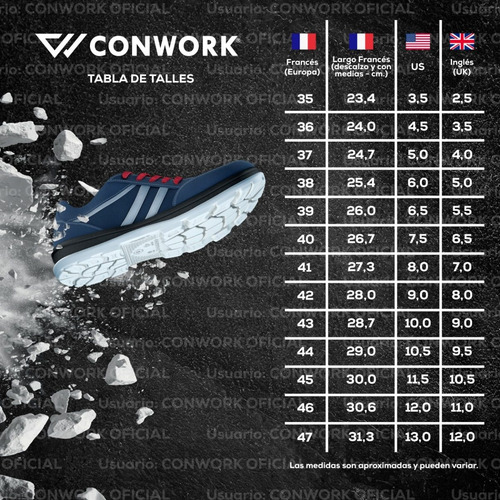 Imagen 5 de 9 de Zapatilla De Seguridad - Calzado Conwork Linea Origen 641za