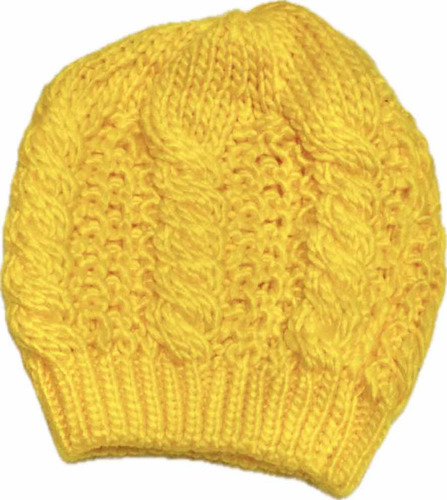 Gorro Lana Isadora Todo Moda Nuevo Amarillo Adolescen Mujer