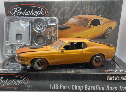 1970 Ford Mustang Boss 429 Porkchop's & Trailer 1/18 Acme