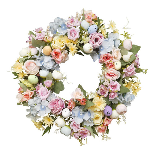 Corona Artificial De Huevos De Pascua, Guirnalda De Flores