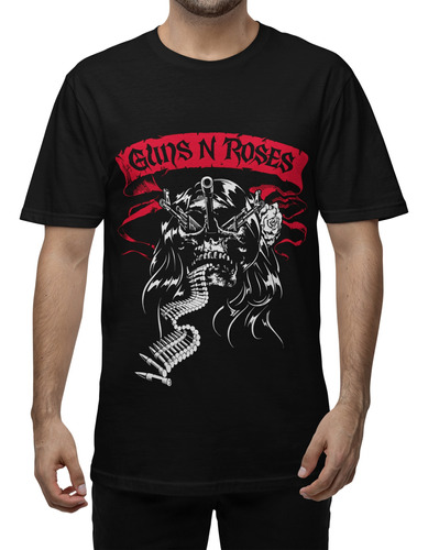 Remera Estampada Guns N Roses Algodón Serigrafía Digital