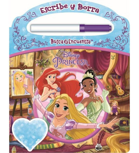 Princesas. Escribe Y Borra, De Disney. Editorial Publication International, Tapa Dura En Español