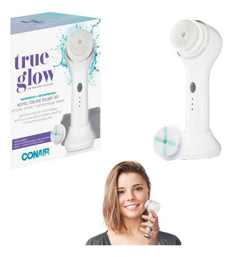 Cepillo Facial Conair True Glow Sonic Impermeable Recargable