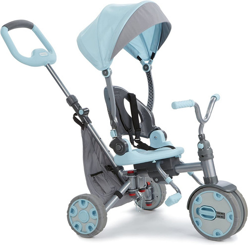 Triciclo Direccional Con Manija Little Tikes 5 En 1 Celeste