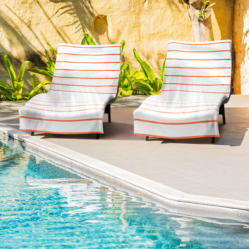 Funda De Chaise Lounge Arkwright Las Rayas, Toalla De Felpa,