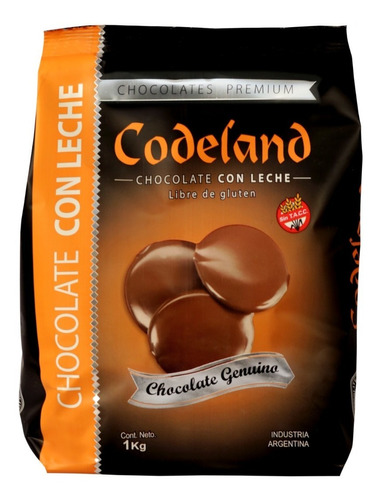 Imagen 1 de 2 de Chocolate Con Leche Codeland X 1kg