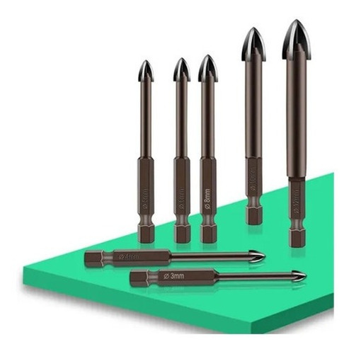 Imagem 1 de 5 de Kit Broca Indestrutível Maxxfuro Universal Fura Tudo 7pcs