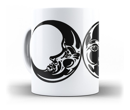 Caneca Wicca Lua Trina Lua Tríplice Deusa Wicca Bruxaria Lp