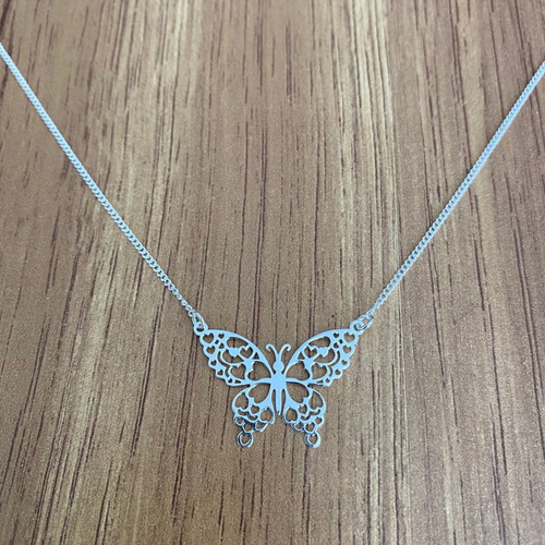 Imagen 5 de 10 de Collar Mariposa Plata .925 Agálea Mujer
