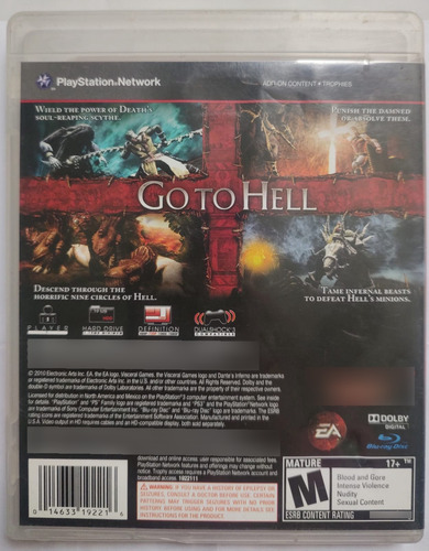 Dante's Inferno Playstation 3 (Usado)
