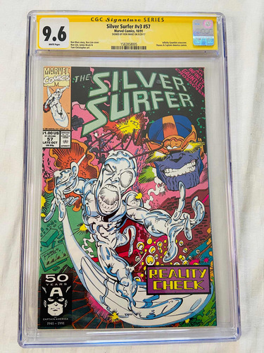 Comic Silver Surface Thanos 1991 Autografiado  Ron Marz Dc
