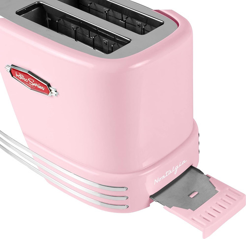 Nostalgia Horno Microondas Retro Compacto Y Tostador Rosa
