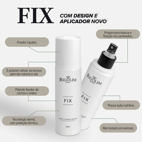 Fijador líquido Rigolim Hair and Co my style fix spray 200mL