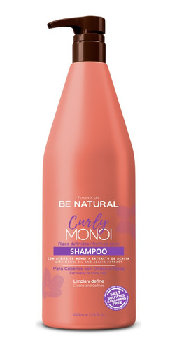 Be Natural Shampoo Curly Monoi Rizos Definidos Fco 1lt