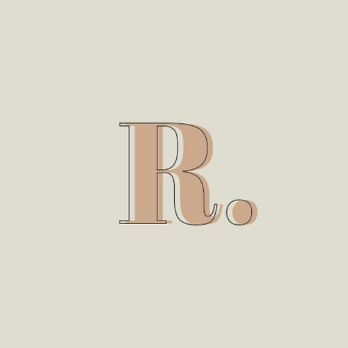 Libro: R: Monogram Initial Notebook Letter R, Modern Typogra