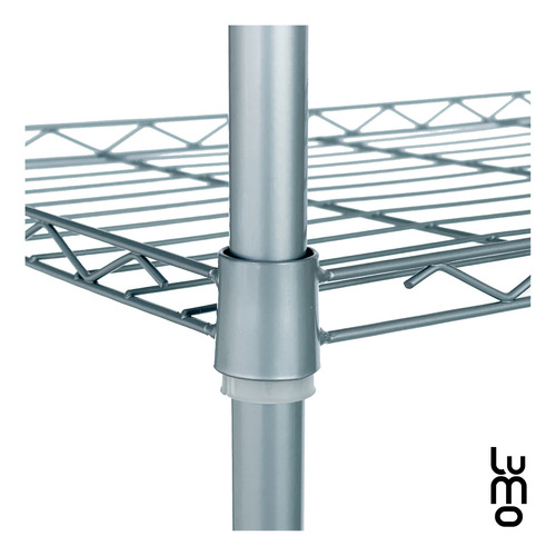 Anaquel 5 Niveles Cocina Estante Baño Rack Metalico Hogar Color Plateado