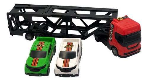 Mini Caminhão De Brinquedo Cegonha Com 2 Carrinhos Cores Div