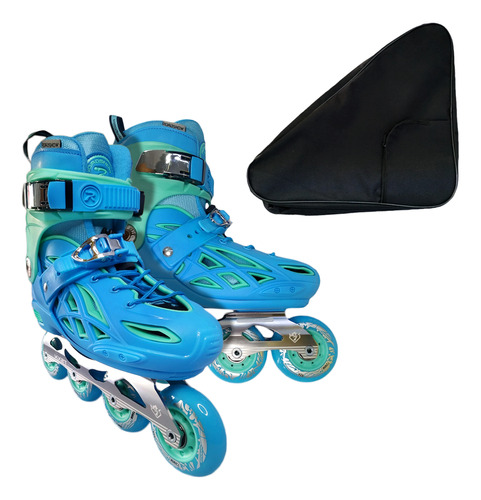 Patines Freeskate Moderno Ajustable Bota Dura / Mochila