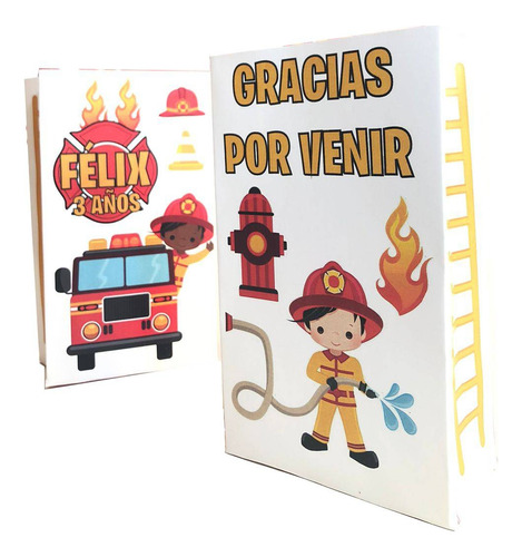 Bolsas Golosineras Personalizadas X 10 Bombero Bomberito