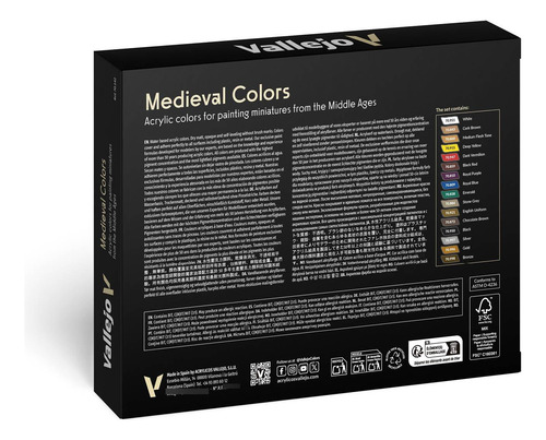 Set De Pintura Colores Medievales 17.5 Ml Vallejo