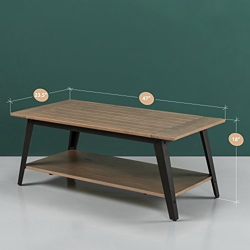 Mesa De Centro De Madera Y Metal Zinus