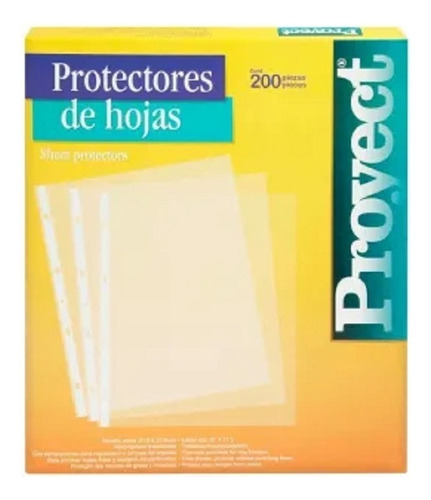 Protector De Hojas Azor Proyect Carta 200 Piezas