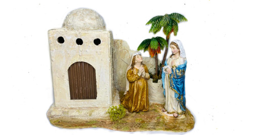 Aldeanos Pesebre La Visitacion Virgen María A Santa Isabel 