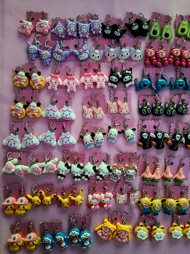 Aros Stitch Azul Acero Quirúrgico Lil Y Stitch Kawai Minions