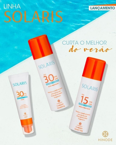 Imagem 4 de 9 de Solaris Protetor Solar Fps 15 Uva E Uvb 150ml Hinode