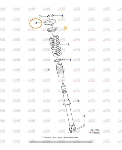 Coxim Amortecedor Xk 2006 - 2014, Xf 2009 - 2015, Xj 2010 