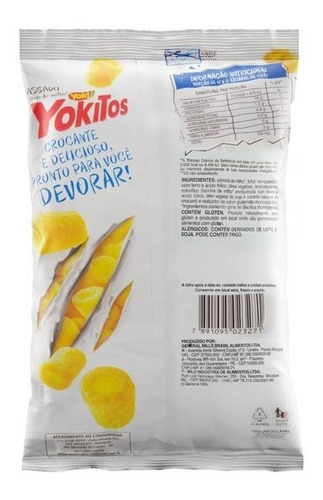 Salgadinho de Milho Queijo Tubinho Yoki Yokitos Pacote 45g