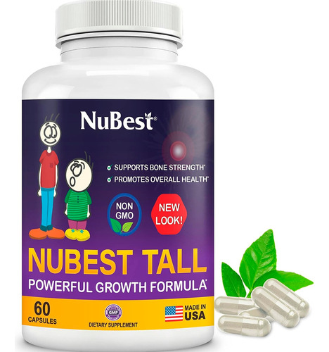 Nubest Tall, Natural Grow Taller Formula Para Niños (5+) 