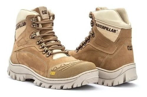 Imagem 3 de 5 de Botina Caterpillar 9820 Nobuck Creme