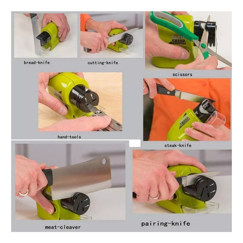Afilador De Cuchillos Tijeras Eléctrico Inalámbrico