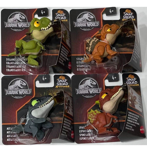 Figuras De Juego Jurásico Snap Squad 2022 T-rex Spinosaurus
