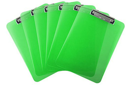 Clipboards Transparentes X6 (verde)