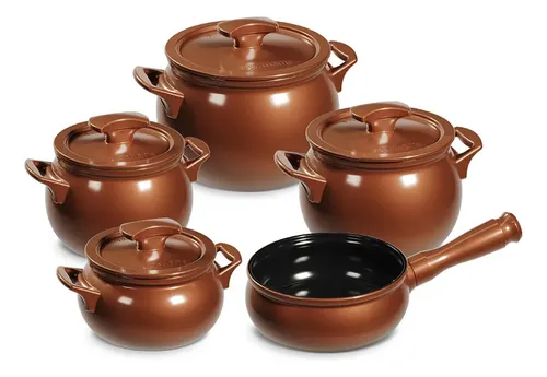Conjunto Panelas New Premiere+ Joy 5 Peças Cobre Ceraflame