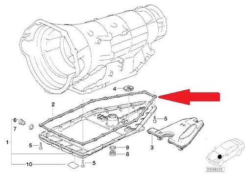 Junta Do Cárter Do Câmbio Bmw 840i V8 1993 A 1999 Original
