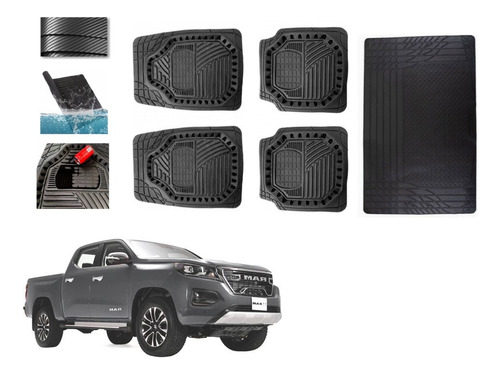 Tapetes Gruesos 3d + Cajuela Ram 1200laramie 20215 A 2028 Negro
