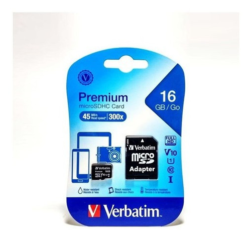 Memoria Micro Sd 16gb Verbatim C 10 Original Loc A La Calle