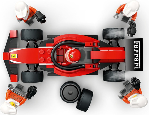 Lego 60443 - Pit Stop E Equipe De Box Com Carro Ferrari City