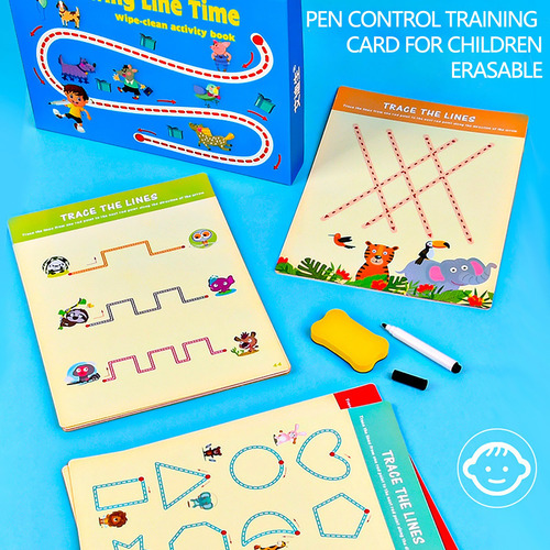 Tarjeta De Capacitación Sobre El Control Del Lápiz Para Niño