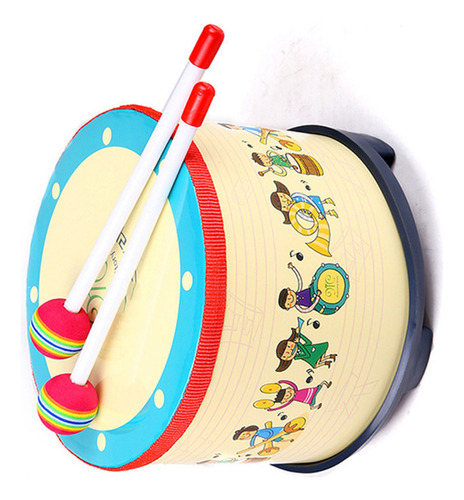 Tambor Para Niños Pequeños, Juguetes De Madera De Abedul Par