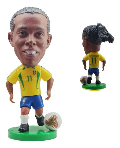 Mini Craque Boneco Ronaldinho Gaúcho Penta Campeão De 2002