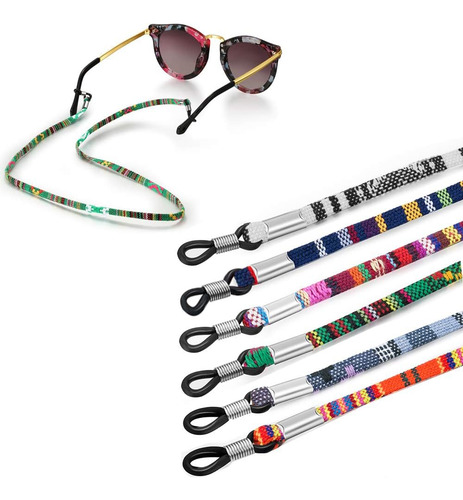 6 Piezas De Cadena De Gafas De Algodón Grueso Deportes...